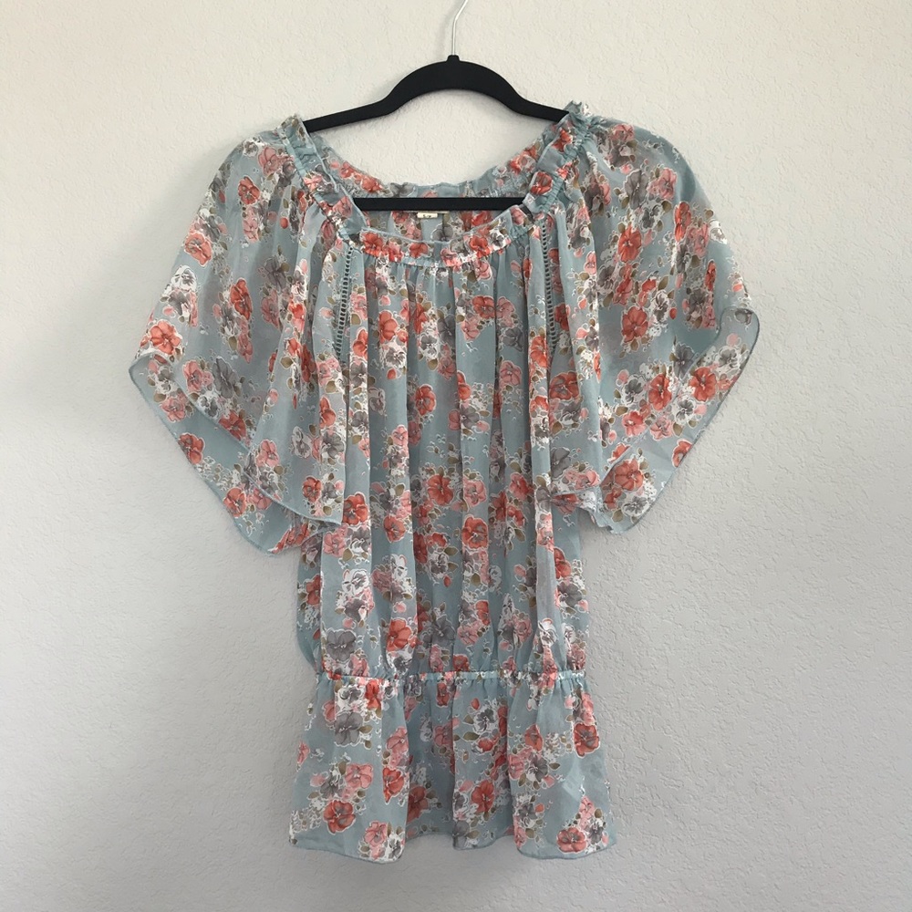 ⭐️FINAL SALE⭐️ Forever 21 Flower Sheer Blouse